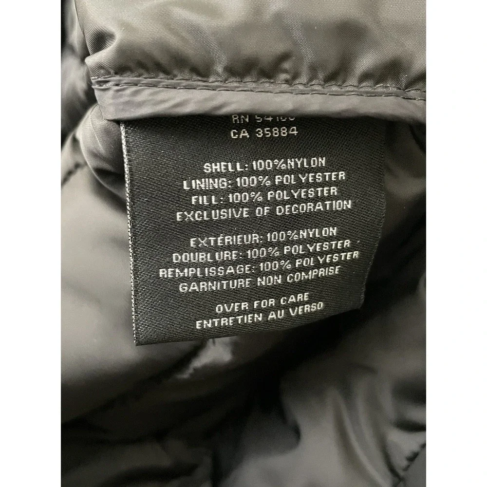 NEW Cole Haan Signature Puffer Vest Men's Medium Black Lightweight Full Zip